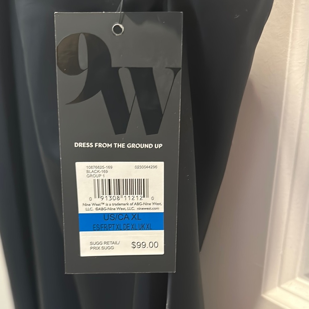 Nine West Twist Keyhole Black Halter Mini Dress Size XL - Picture 5 of 6